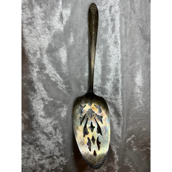 National Silver Co. Siverplate 1930's Princess Royal Pie Server Slotted Serving - Picture 1 of 7